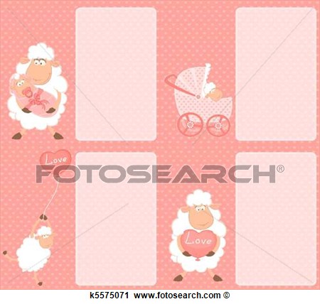 Clipart   Sheep Mother With Infant Baby  Fotosearch   Search Clip Art    