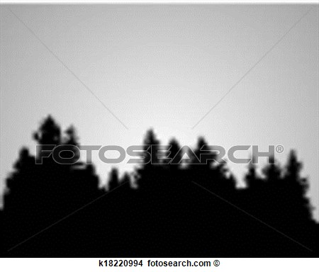Clipart   Silhouette Of Spruce Forest  Fotosearch   Search Clip Art