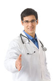 Doctor Cheering Isolated Royalty Free Stock Photo