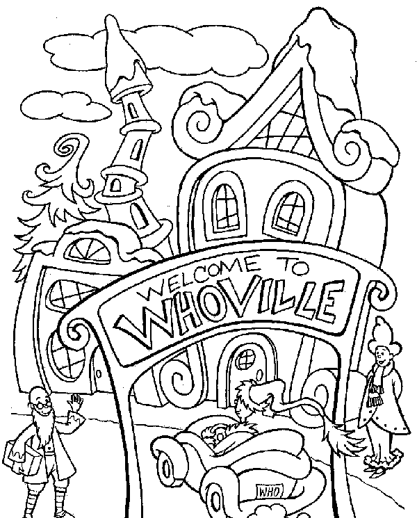 Dr  Seuss Grinch Coloring Pages In Christmas