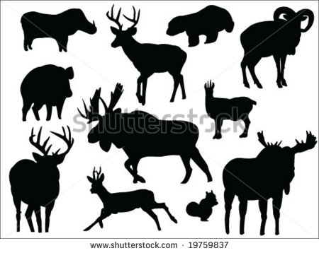 Forest Silhouette Clip Art Forest Animals Silhouettes