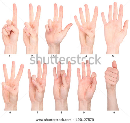Friend Sign Language Clipart Numbers 1 10 In Sign Language