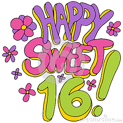 Happy Sweet 16 Clipart