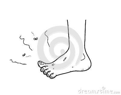 Illustration Of A Stink Foot Because Of Bad Hygiene Mr No Pr No 1 2