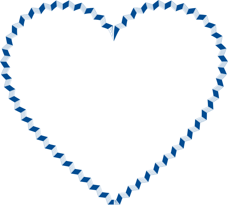 Mc Escher Heart Blue