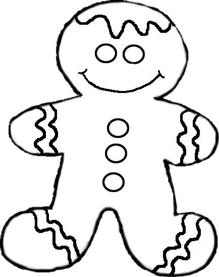 Men Images For Coloring   Gingerbread Man Cartoon Colors Christmas