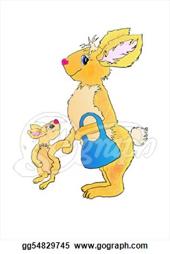 Mother And Baby Rabbit Clipart