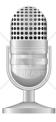 Old Desktop Microphone On Stand 19574 Download Royalty Free Vector    