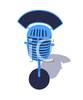 Old Fashioned Microphone Cartoon   Royalty Free Clipart Picture