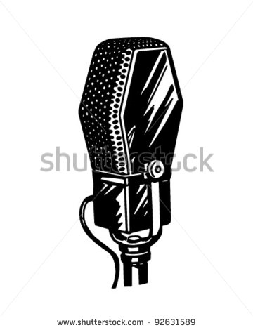 Old School Microphone Clipart Microphone 3 Retro Clipart 