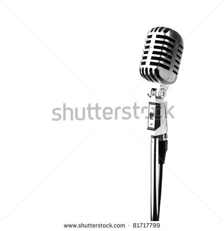 Old School Microphone Clipart Vintage Microphone   Stock