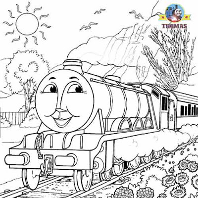 Railway Tank Engine Gordon Coloring Pages For Boys Drawing Lessons