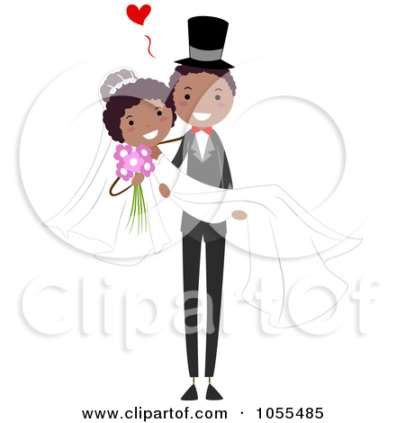Royalty Free  Rf  Clipart Illustration Of A Chubby Bride Carrying Her