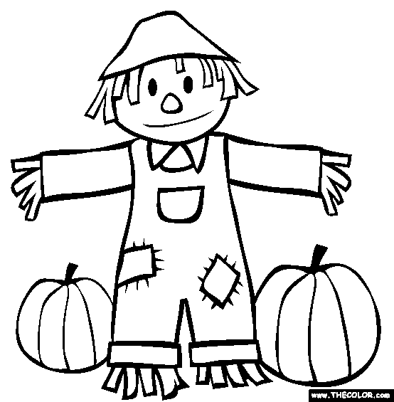 Scarecrow 294x300 Free Fall Coloring Pages