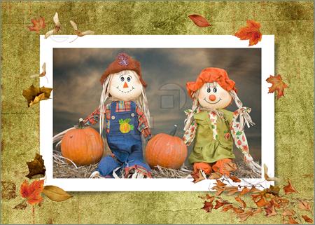Scarecrow And Pumpkin Clipart Illustration Of Cute Scarecrow