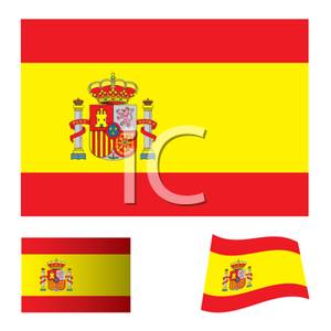 Spanish Flags   Royalty Free Clipart Picture