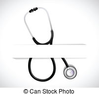 Stethoscope On A Pocket Illustration Design Over A White