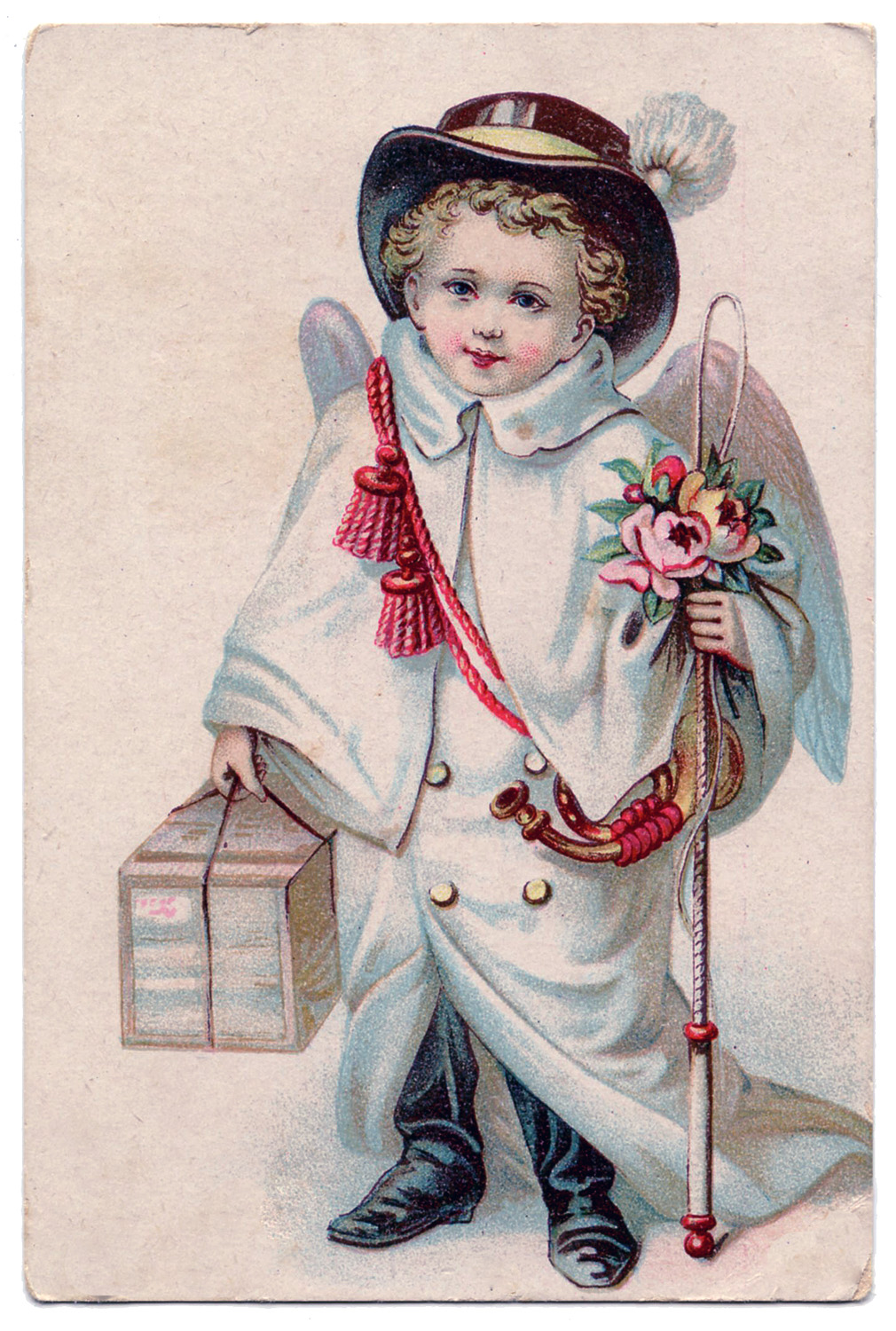 Vintage Christmas Clip Art   Sweet Angel Boy   The Graphics Fairy
