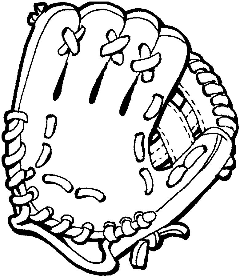 Baseball Glove  Get This Coloring Page 