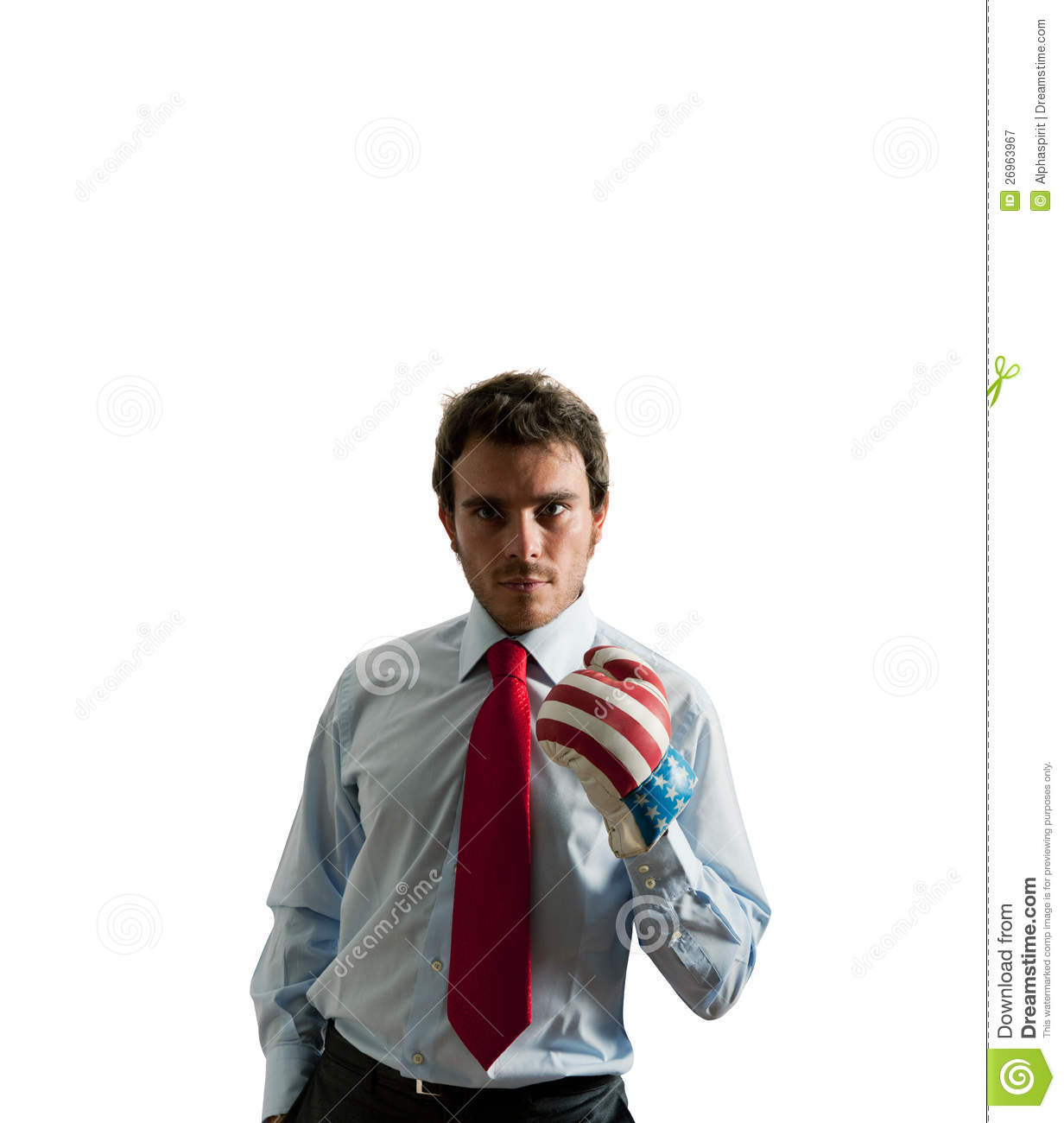Businessman Ready To Fight Royalty Free Stock Photography   Image