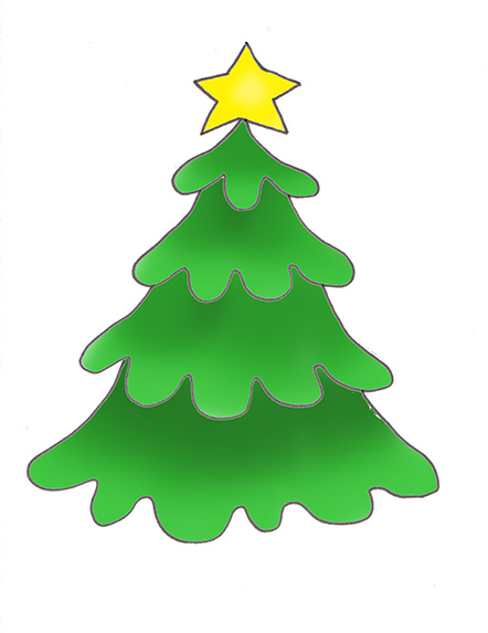 Cartoon Christmas Tree Clip