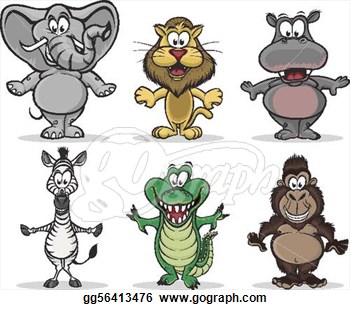 Collection Of 6 African Animals   Clipart Illustrations Gg56413476