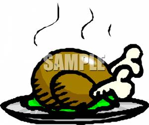 Cooked Chicken   Royalty Free Clipart Picture
