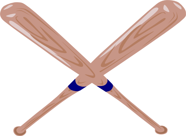 Crossed Baseball Bat Clip Art At Clker Com   Vector Clip Art Online    