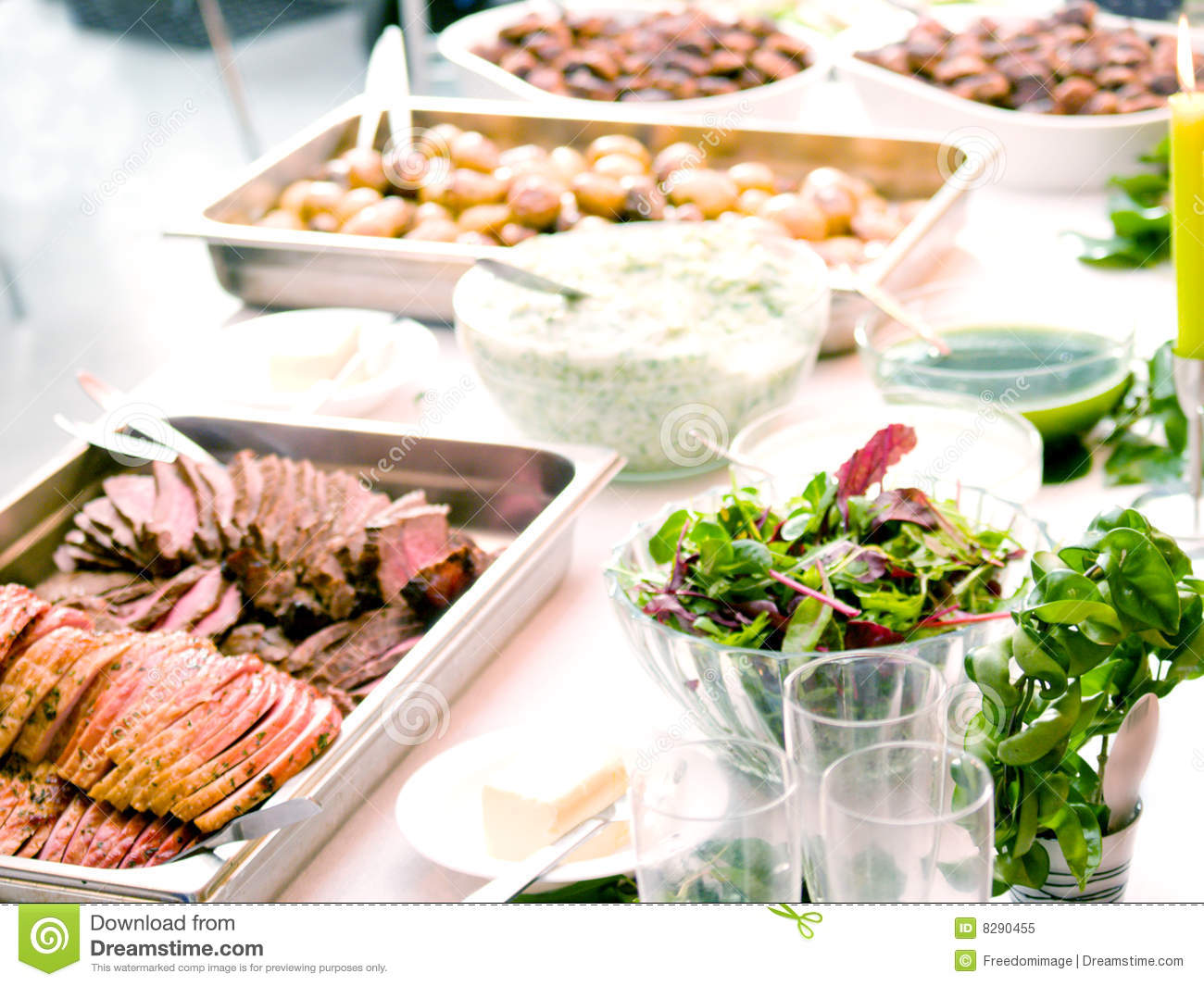 Delicious Food Layout On A Table Royalty Free Stock Photo   Image    