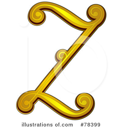 Elegant Gold Letters Clipart Illustration  78399 By Bnp Design Studio