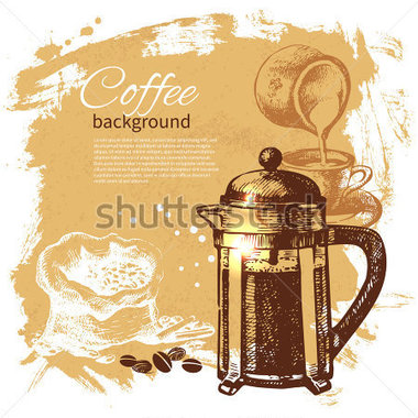     File Browse   Food   Drinks   Hand Drawn Vintage Coffee Background