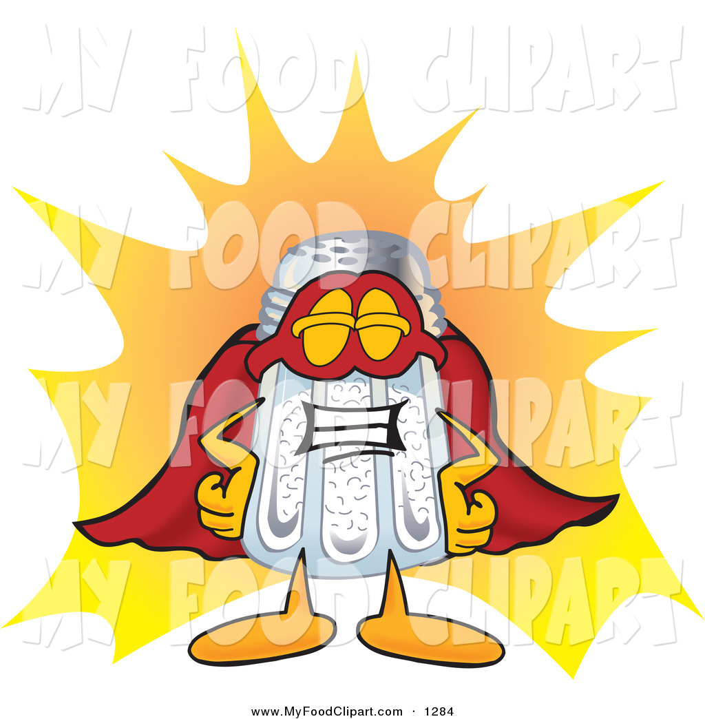 Food Clip Art Of A Frowning Salt Shaker Mascot Cartoon Character    