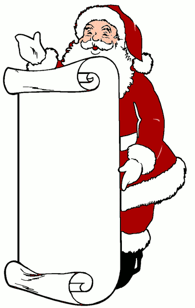 Free Clipart Of Santa Claus Clipart Of Santa Holding An Empty