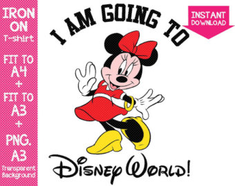 Going To Disney World Iron On Transfer Or Use As Clip Art Diy Disney    