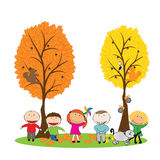 Happy Kids Autumn Stock Illustrations Vectors   Clipart   Dreamstime