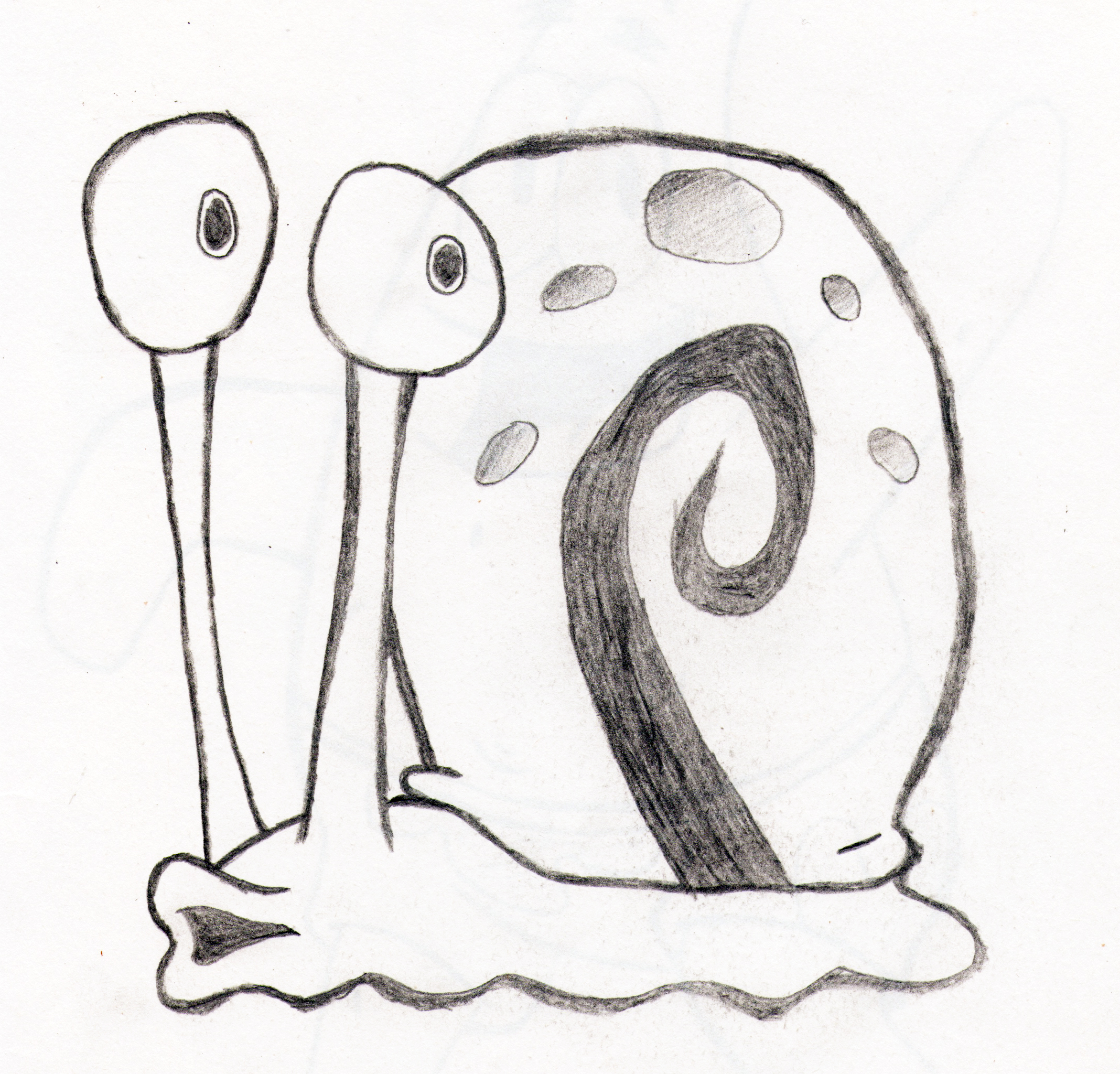 How To Draw Gary The Snail From Spongebob Squarepants Step By Clipart