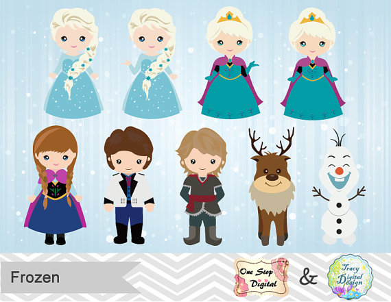 Instant Download Frozen Clip Art Disney Frozen By Onestopdigital