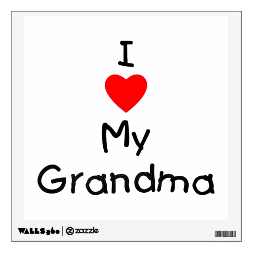 Love My Grandma Wall Graphics   Zazzle
