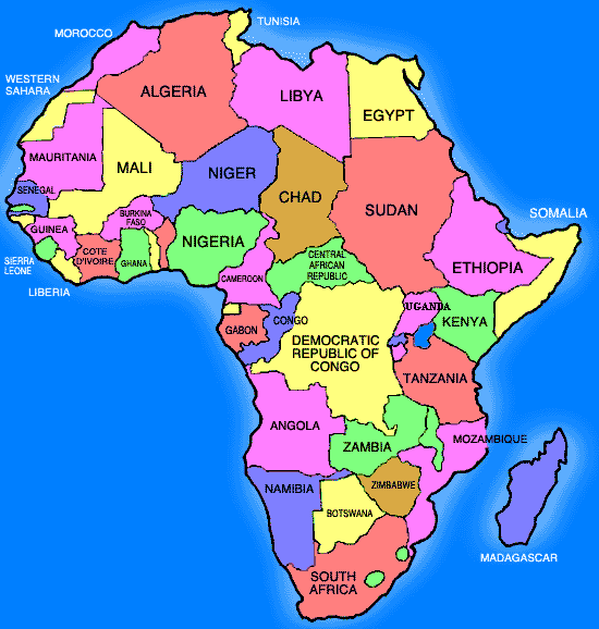 Map Of Africa Political Pictures   Maps Of Africa Pictures And    