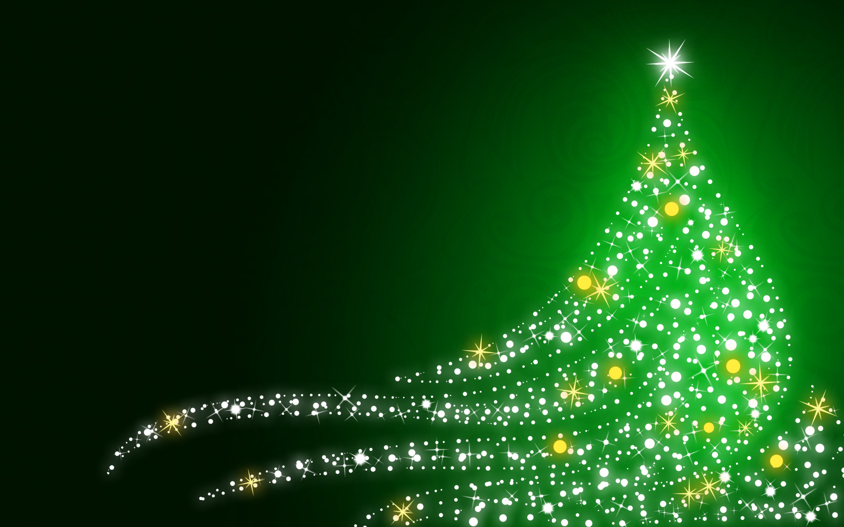 New Year Christmas  Balls Stars Green   Hd Wallpapers