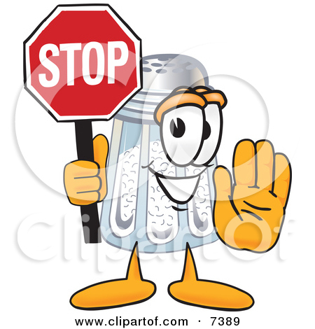 No Salt Clipart Salt Shaker Mascot Cartoon