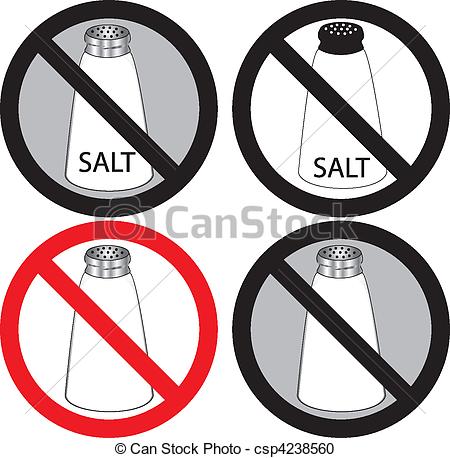 No Salt Shaker Clipart Vector   No Salt Sign