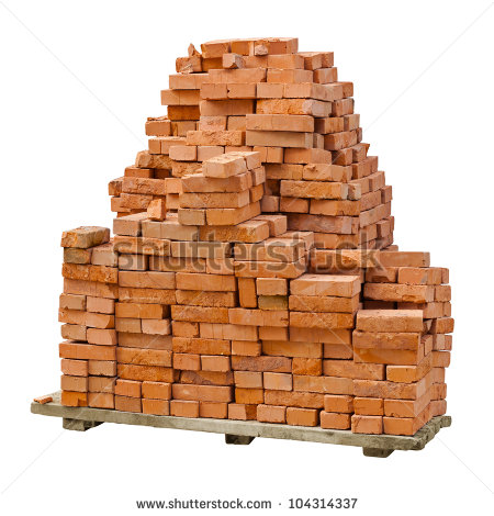 Pile Of Bricks Clip Art A Stack Of Red Clay Bricks