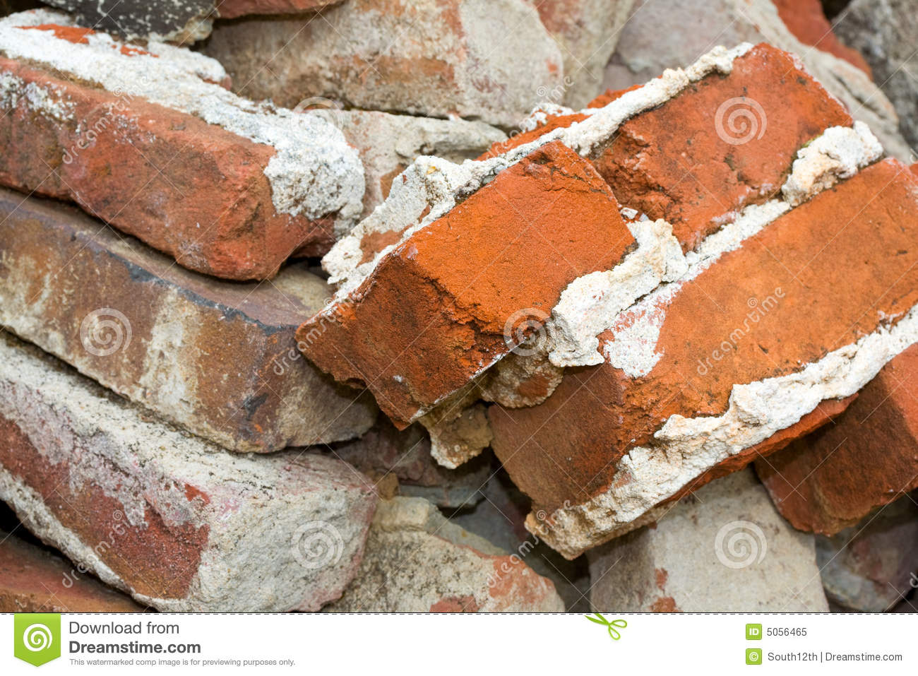 Pile Of Old Bricks Royalty Free Stock Photo   Image  5056465