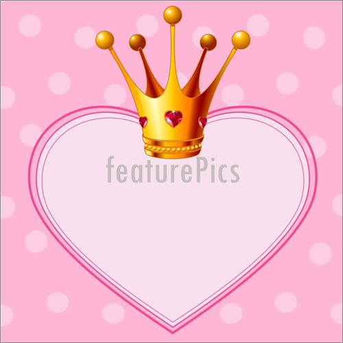 Pink Princess Crown Border Princess Crown On Pink