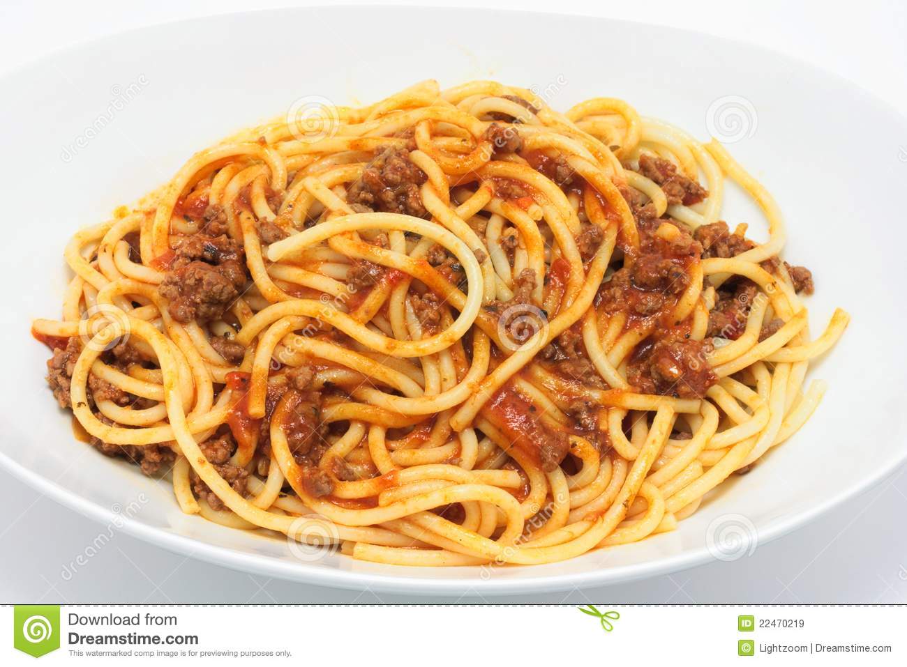 Plate Of Spaghetti Bolognese Royalty Free Stock Images   Image