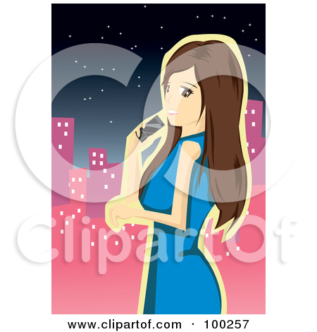 Royalty Free  Rf  Clipart Illustration Of A Happy Brunette