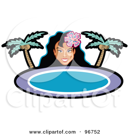 Royalty Free  Rf  Clipart Illustration Of A Pretty Hula Girl Looking