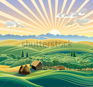 Source File Browse   Parks   Outdoor   Rural Landscape With A Hut