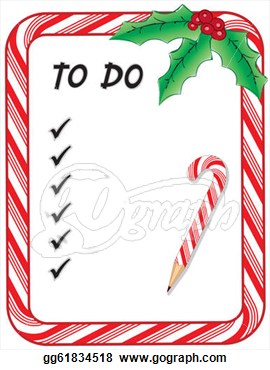 Stock Illustrations   Christmas To Do List  Stock Clipart Gg61834518
